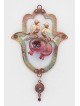Hamsa romantique délicate avec de petits oiseaux doux et un cadeau de mariage juif