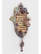 Beautiful Floral Copper Lucky Hand Home Blessing , Hamsa Wall Art , Is