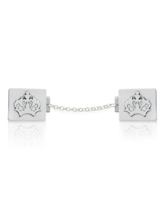 Clips extraordinaires de Talit d’argent de couronne, clips de Talit, Judai israélien