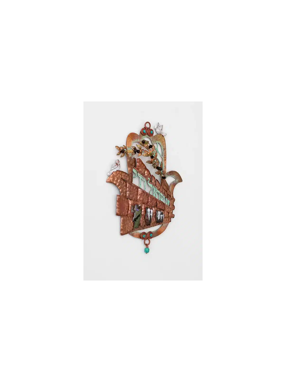 Western Wall with Am Yisrael Chai Hamsa Wall Hangi , Hamsa Wall Art ,