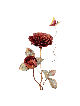 Sculpture 3D spéciale de deux roses rouges avec papillon, gif de mariage juif
