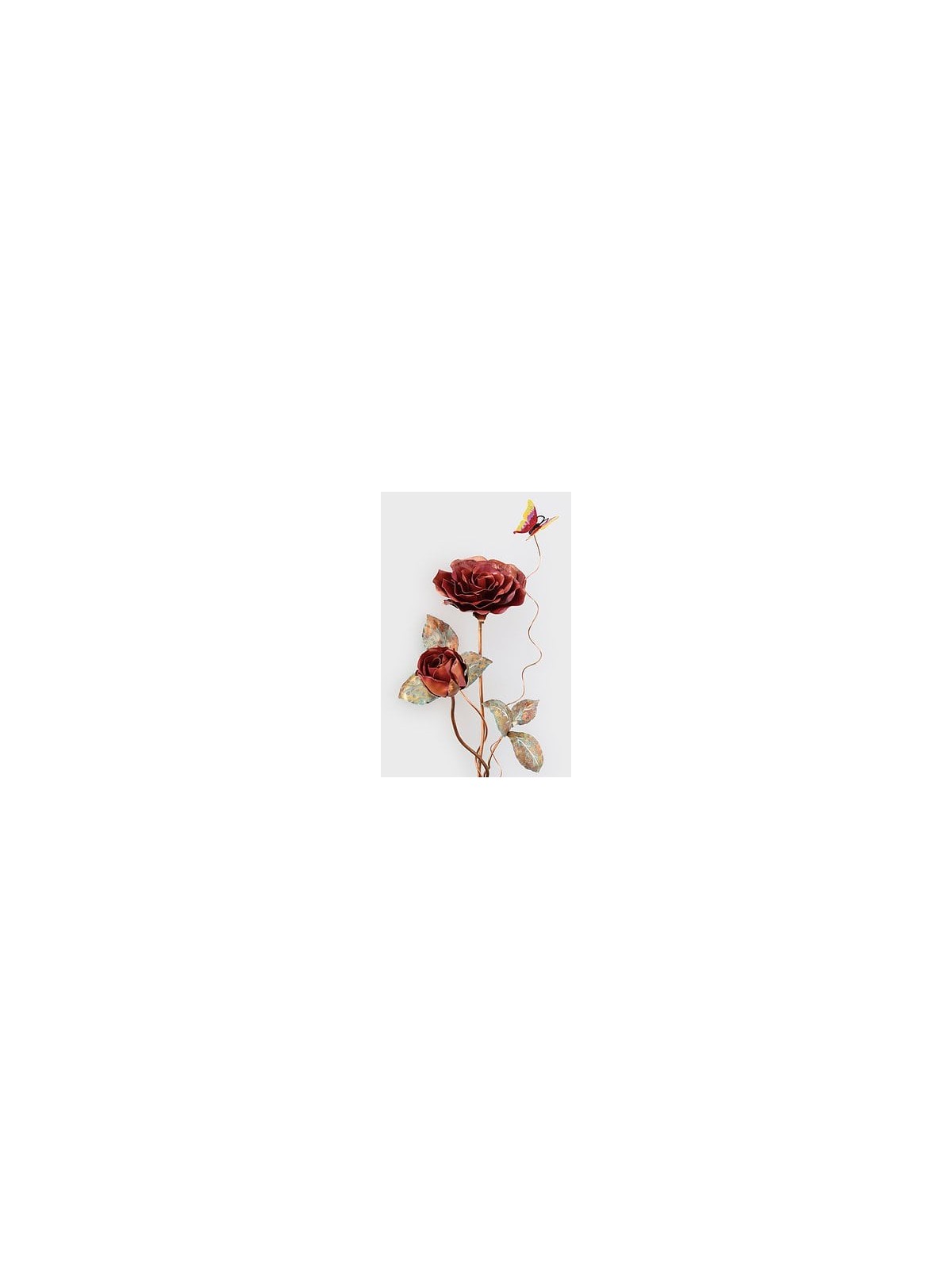 Sculpture 3D spéciale de deux roses rouges avec papillon, gif de mariage juif