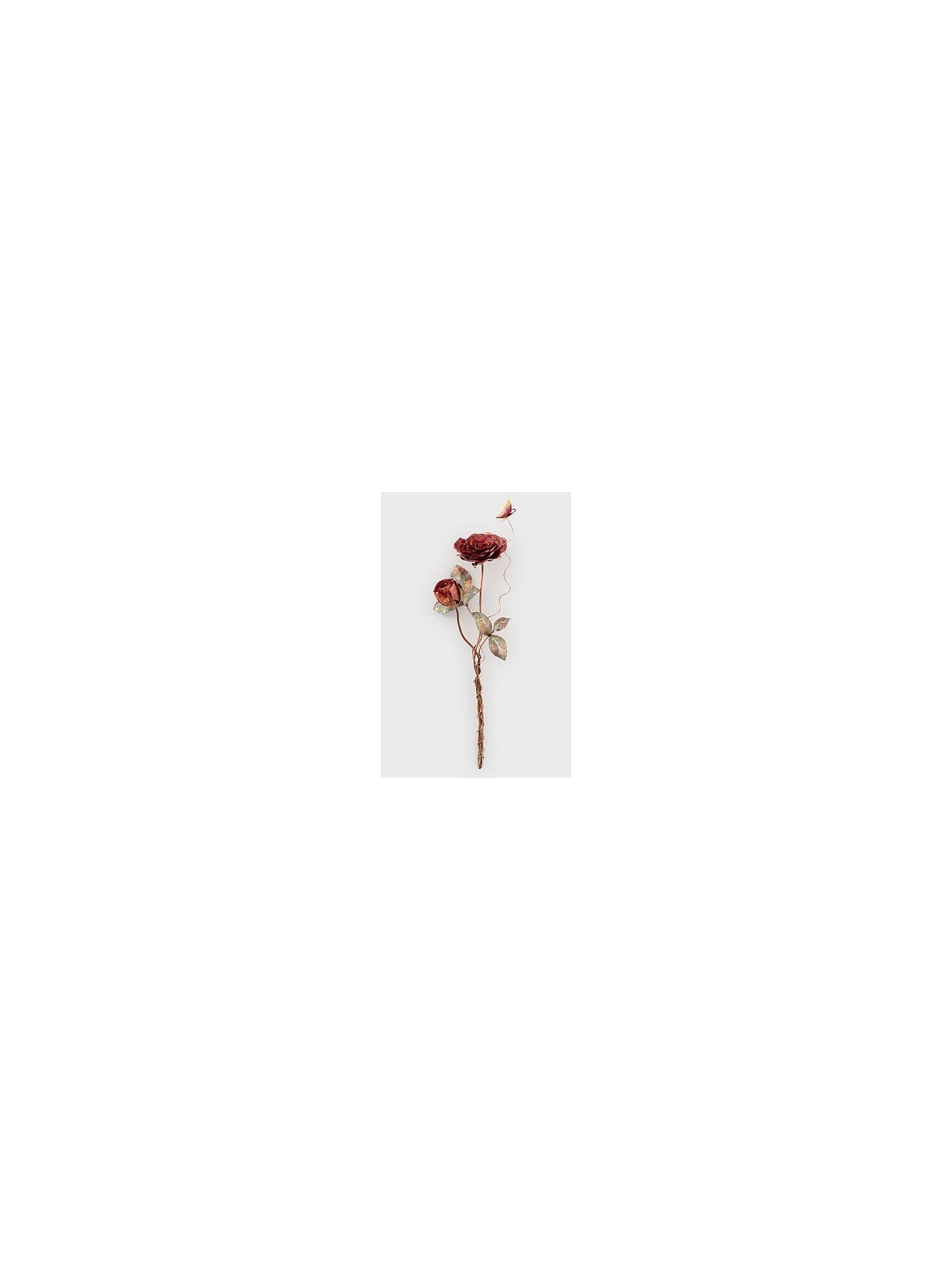Sculpture 3D spéciale de deux roses rouges avec papillon, gif de mariage juif