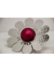 Hammered Floral Salt Shaker with Hebrew Blessing , Jewish Housewarming