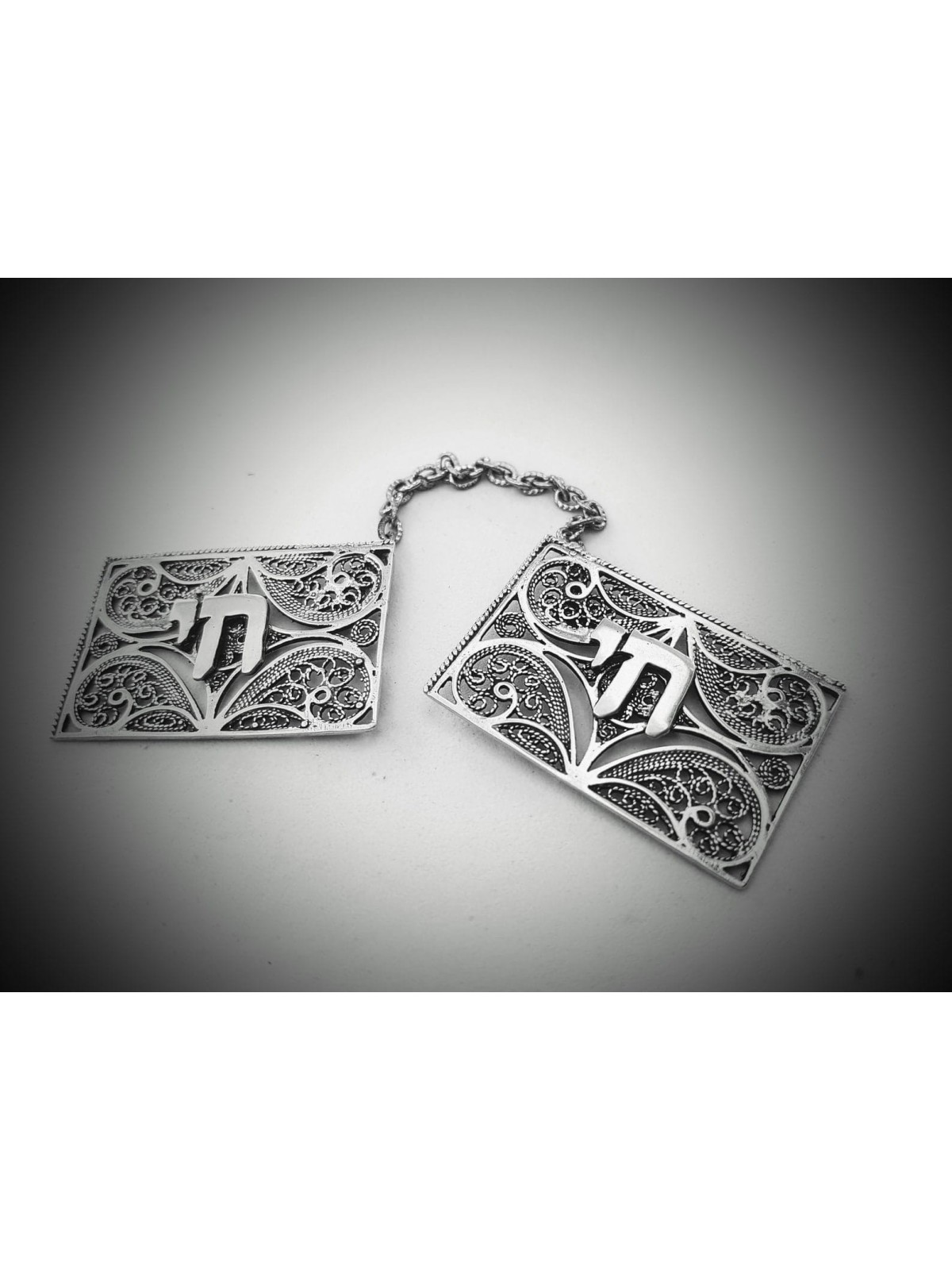 Porte-talits traditionnels en filigrane argenté Chai, cadeaux de Pâque, Isr
