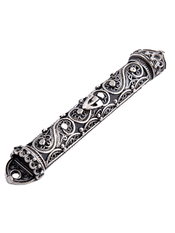 Yéménite Mini Special Mezuzah Case , Cadeaux Tu B'Av , Judaica israélien