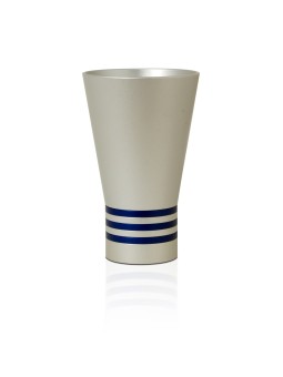 Unique Aluminum Kiddush Cup with Rings , Modern Kiddush Cups , Israeli