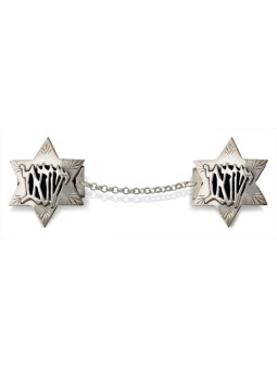 Étoile de David Tallit Clips Sterling Silver , Talit Clips , Ju israélien