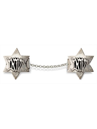 Étoile de David Tallit Clips Sterling Silver , Talit Clips , Ju israélien