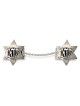Étoile de David Tallit Clips Sterling Silver , Talit Clips , Ju israélien