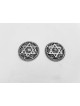 Silver Star of David Hexagonal Shape Tallit Clips , Passover Gifts , I