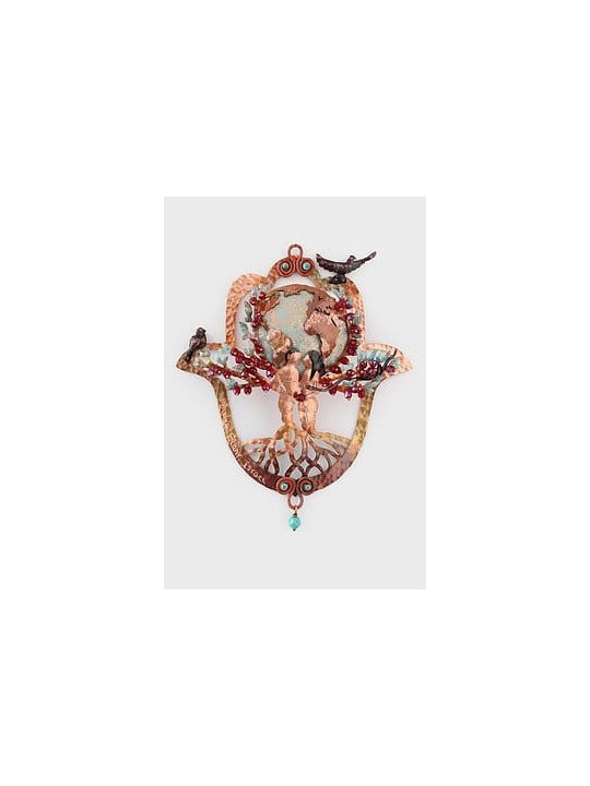 Superbe Hamsa creuse 3D avec épisode Genesis, cadeaux de mariage juif,
