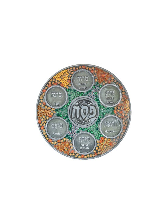 Modern Passover Seder plate , Passover Gifts , Israeli Judaica
