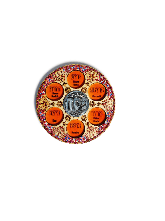 Assiette de Seder ornée de Pâque en bois et argile violette, cadeaux de Pâque, Isra