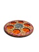 Assiette de Seder ornée de Pâque en bois et argile violette, cadeaux de Pâque, Isra