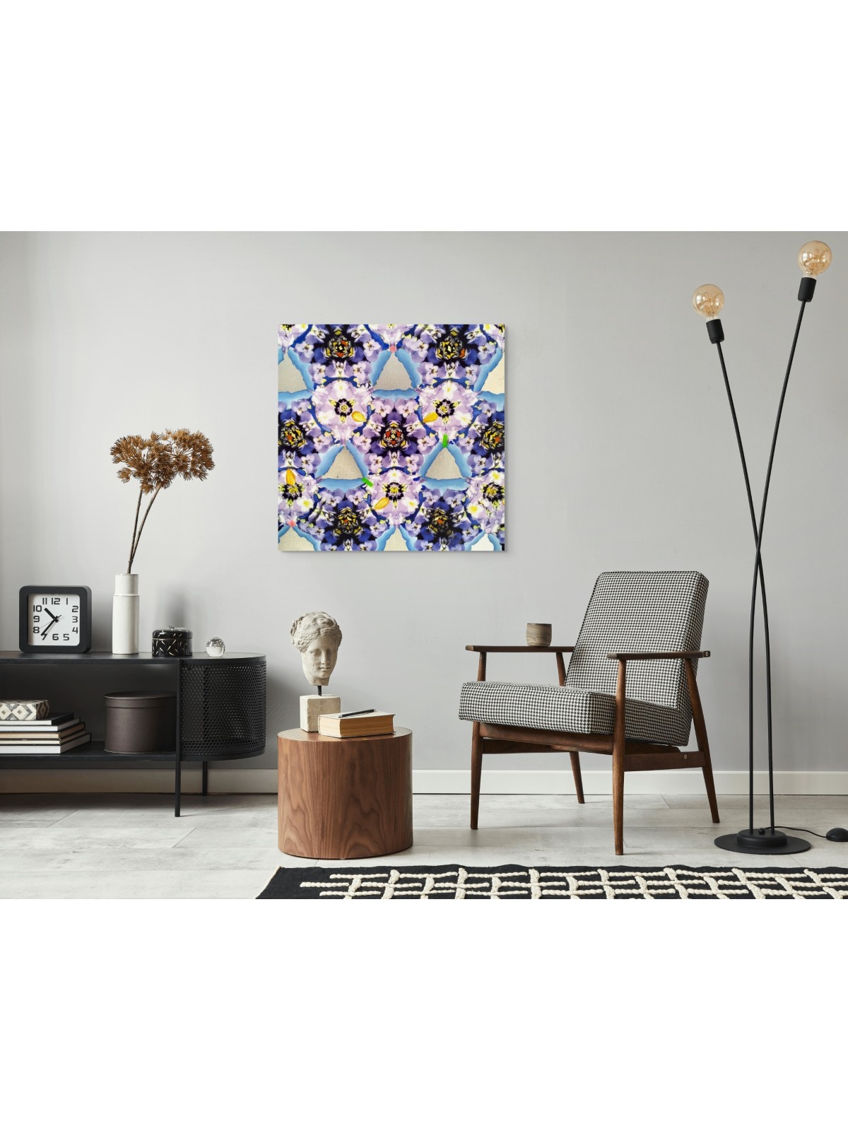 Lupins multicolores modernes de forme carrée peignant f, peintures juives