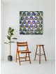 Peinture de fleurs de pensée avec étoile de David Symboliz, peintures juives