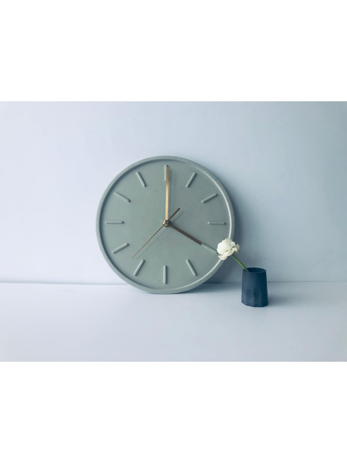 Modern Flat Concrete Clock , Tu B'Av Gifts , Israeli Judaica