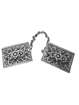 Traditional Square Sterling Silver Star of David T , Passover Gifts ,
