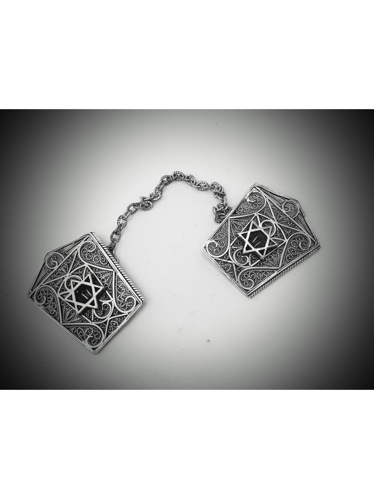 Prayer Shawl Silver Clips with Magen David , Passover Gifts , Israeli