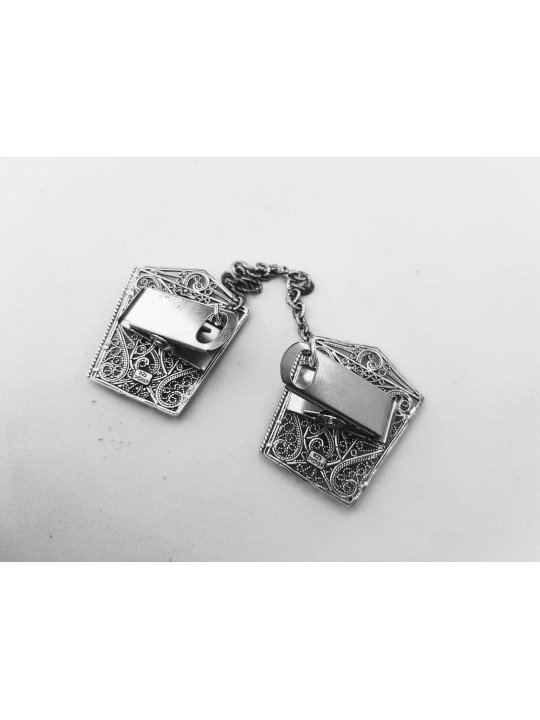 Clips argentés de châle de prière avec Magen David , Cadeaux de Pâque , Israélien