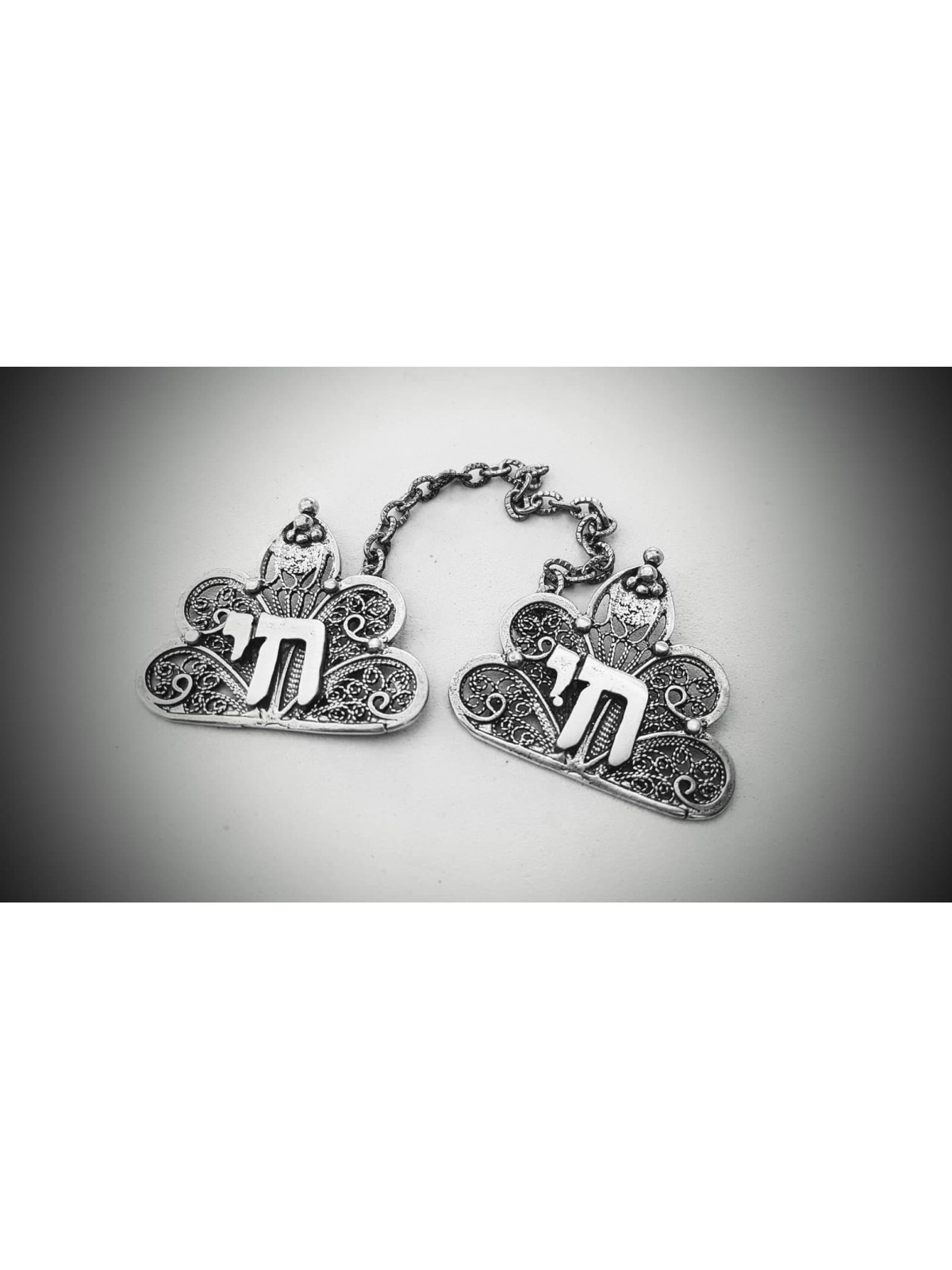 Flower Shape Chai Tallit Clips From Sterling Silve , Passover Gifts ,