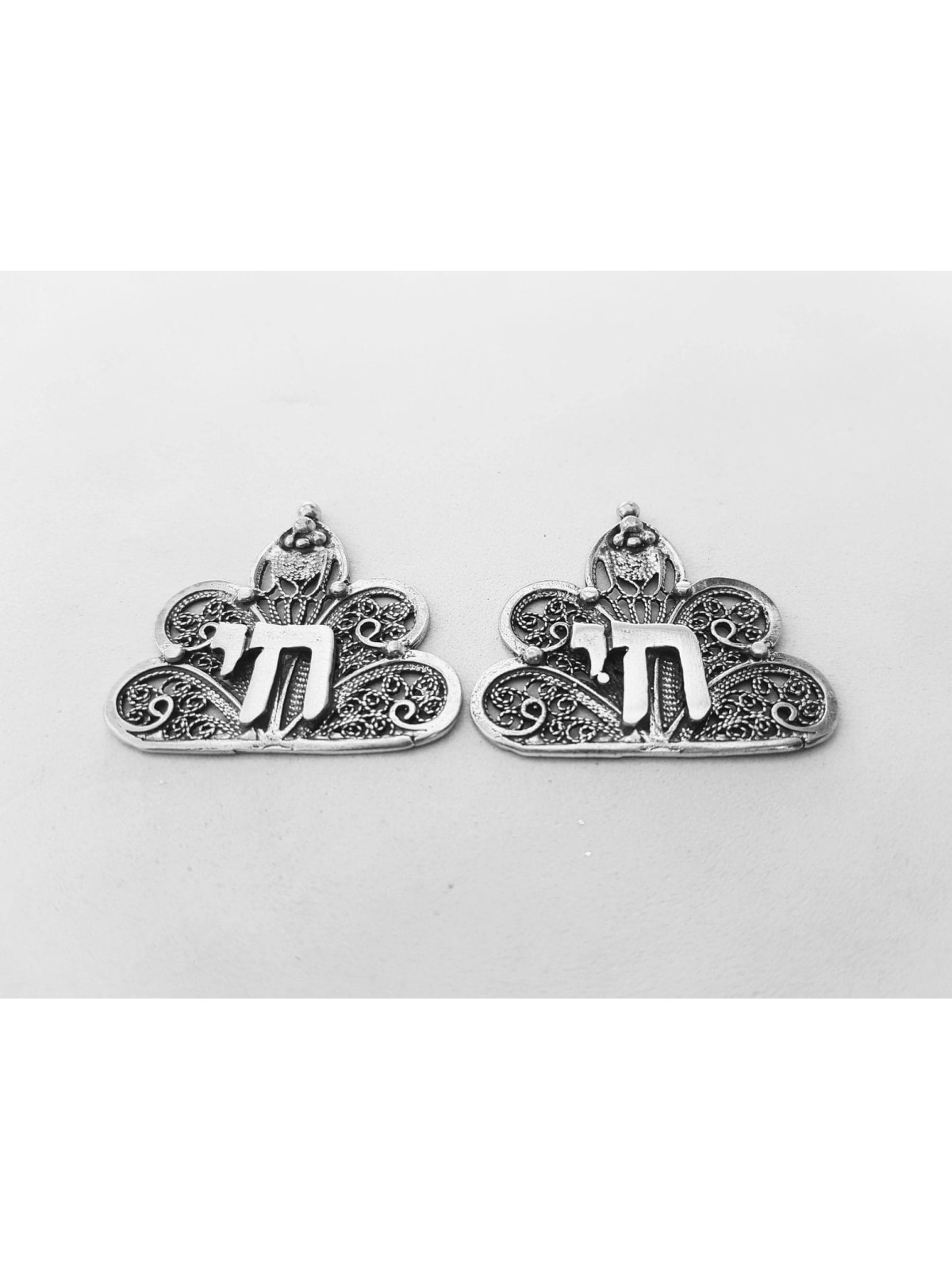 Clips de Talit Chai en forme de fleur de Sterling Silve, cadeaux de Pâque,