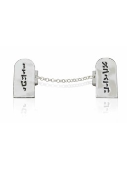 Sterling Silver Tallit Clips Dix Commandements , Talit Clips , Israélien