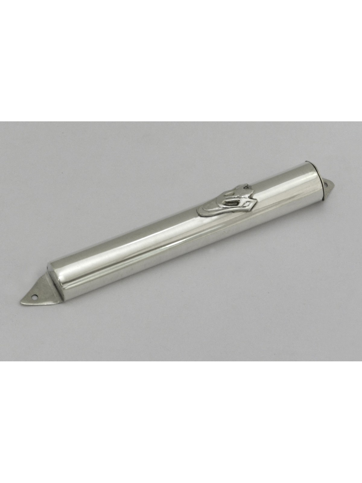 Classic Rounded Sterling Silver Mezuzah Case , For 7cm Scrolls , Israe
