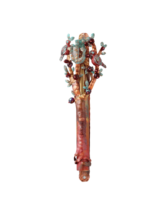 Étui Mezuzah en cuivre inspiré de la nature unique en son genre, Gi de mariage juif