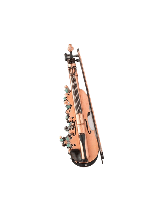 Mezuzah de violon en cuivre inhabituel avec étoile de David D, Gi de mariage juif