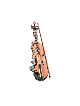 Unusual Copper Violin Mezuzah with Star of David D , Jewish Wedding Gi