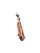 Unusual Copper Violin Mezuzah with Star of David D , Jewish Wedding Gi