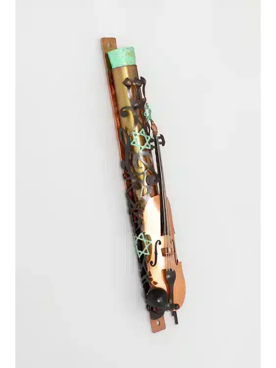 Mezouza pour violon avec étoile de David découpée et Musica, Gi de mariage juif