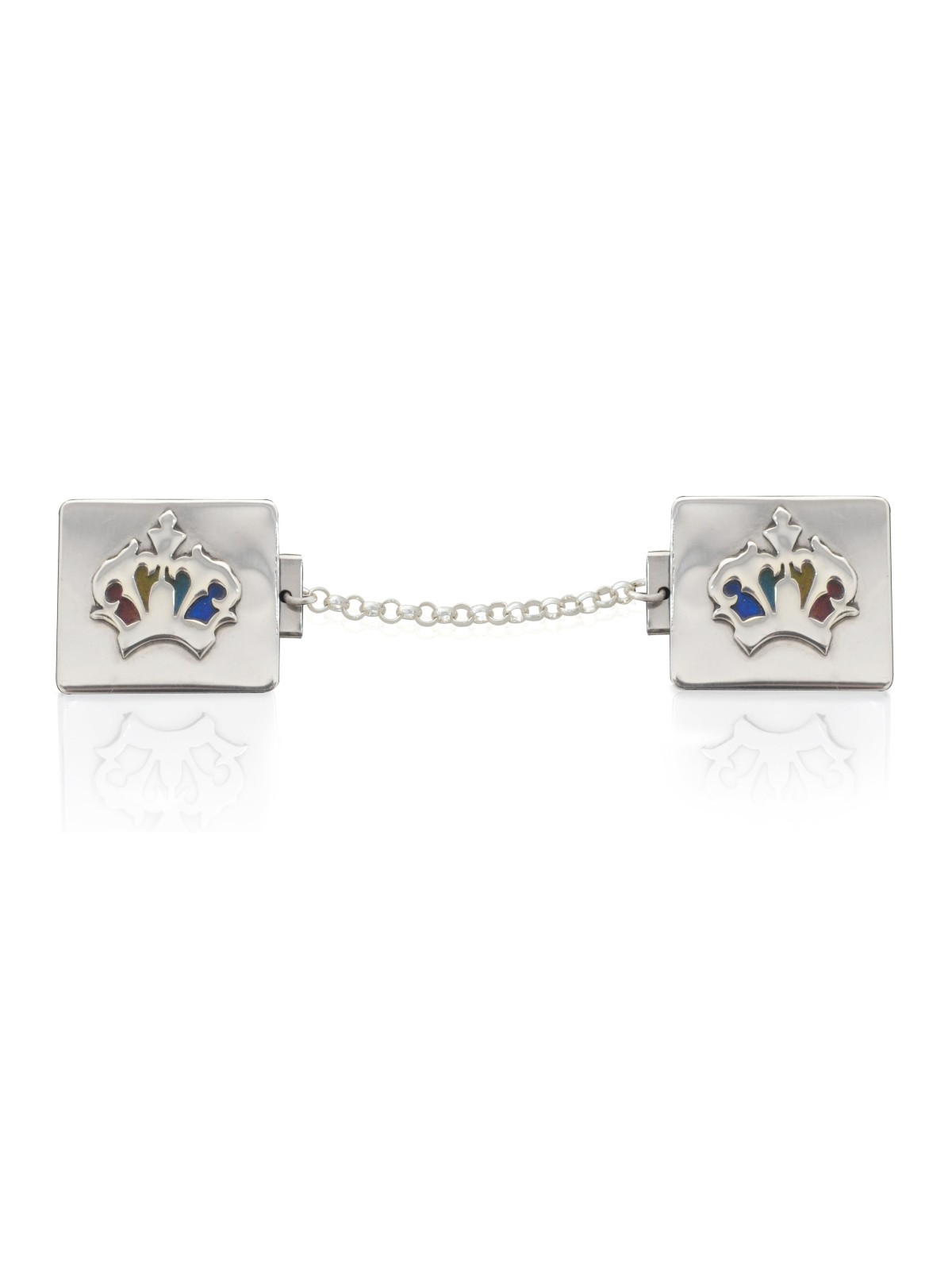 Modern Tallit Clips with Enamel , Tallit Clips , Israeli Judaica