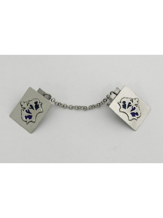 Clips Talit modernes avec émail , Clips Talit , Judaica israélien