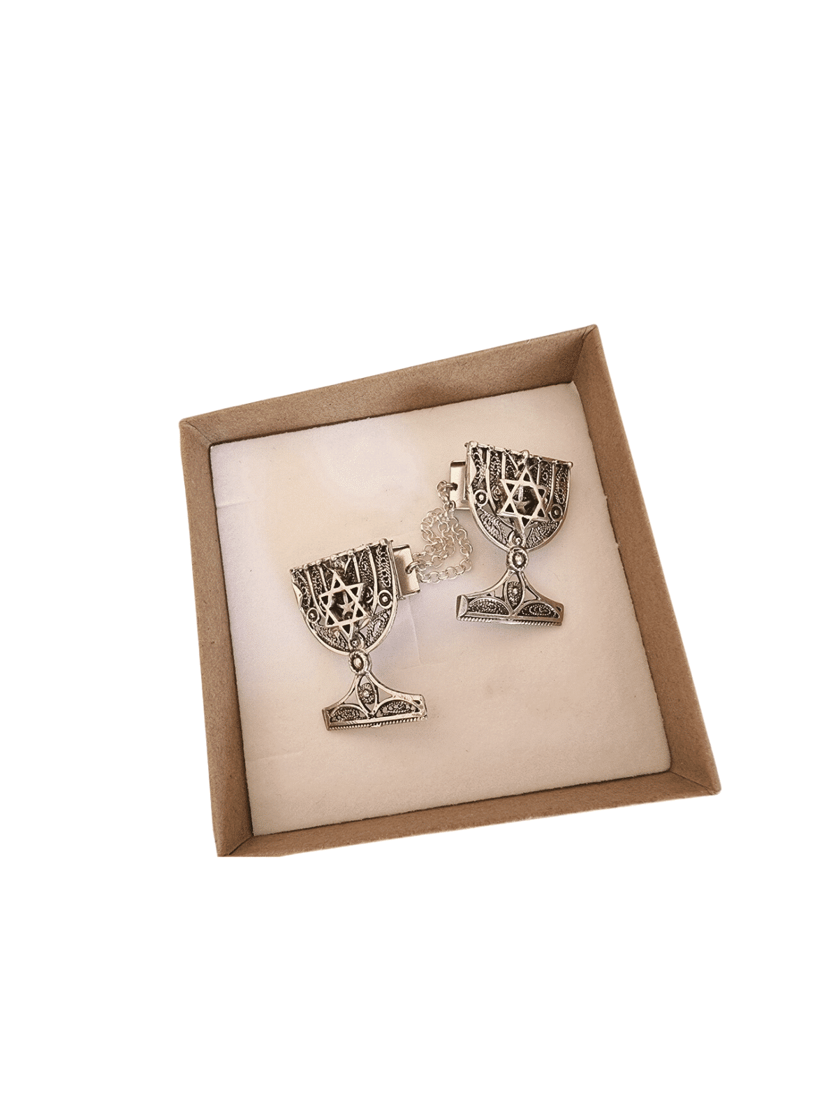 Clips de Talit Menorah en argent sterling avec étoile de, cadeaux de Pâque,