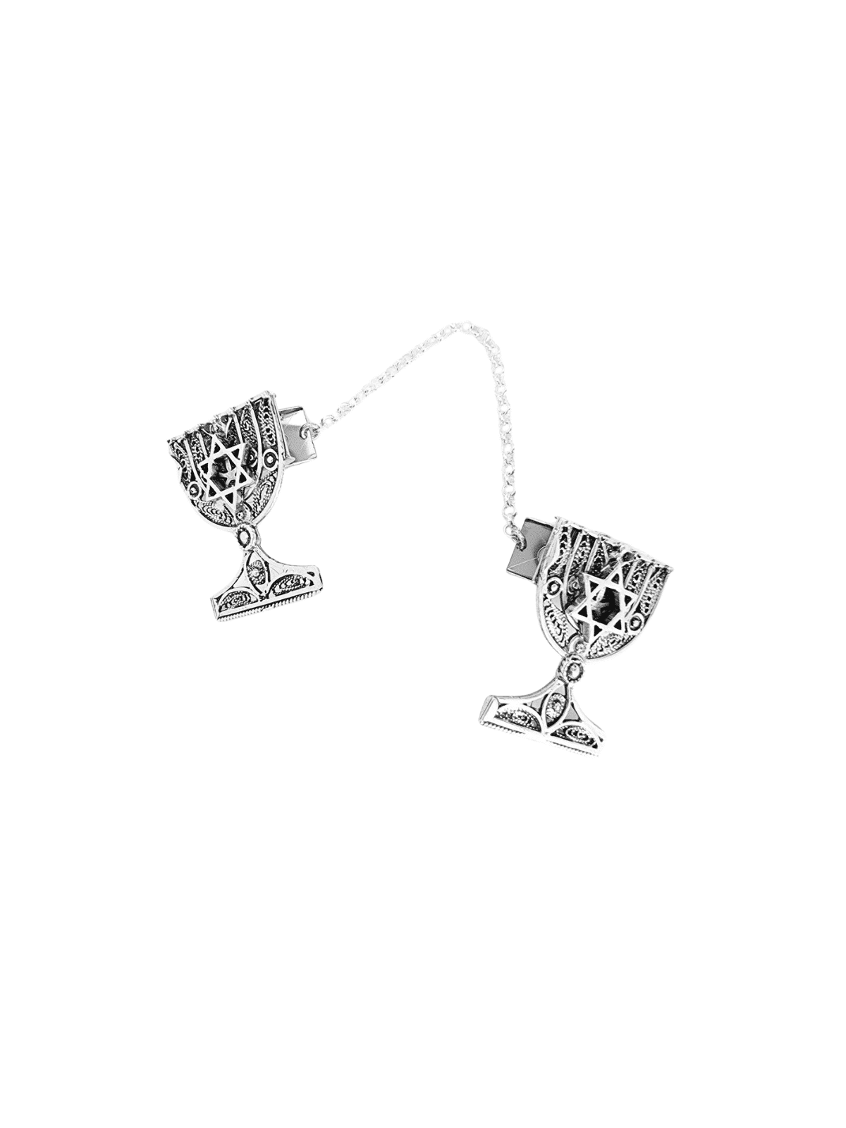 Clips de Talit Menorah en argent sterling avec étoile de, cadeaux de Pâque,