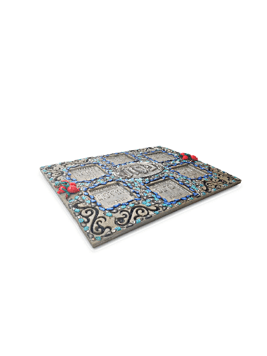 Plaque de Seder carrée grise en bois, cadeaux de Pâque, Judaica israélien