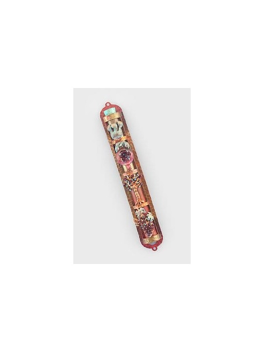 Beautiful Copper Mezuzah With Pomegranate, Tree &  , Jewish Wedding Gi