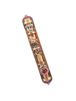 Stunning Copper Mezuzah Case With a Dove Of Peace  , Jewish Wedding Gi