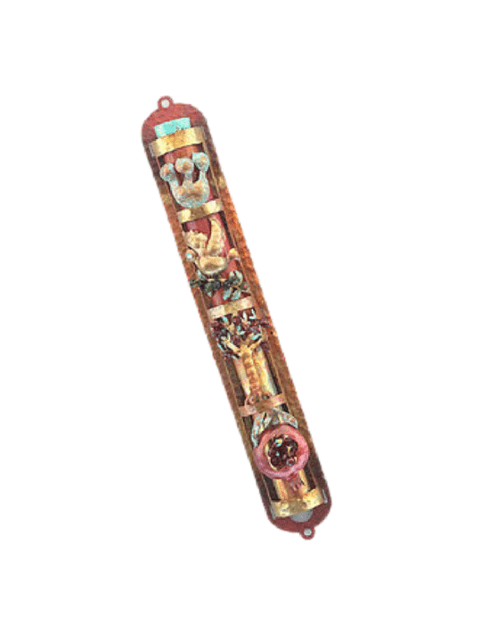 Stunning Copper Mezuzah Case With a Dove Of Peace  , Jewish Wedding Gi