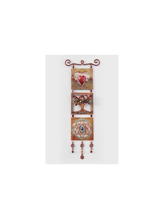 Beautiful Luck Symbols Copper Mobile , Jewish Wedding Gifts , Israeli