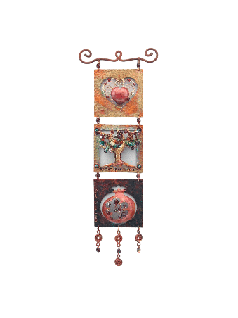 Tenture murale de bénédictions en cuivre à trois carrés, cadeaux de mariage juifs, I
