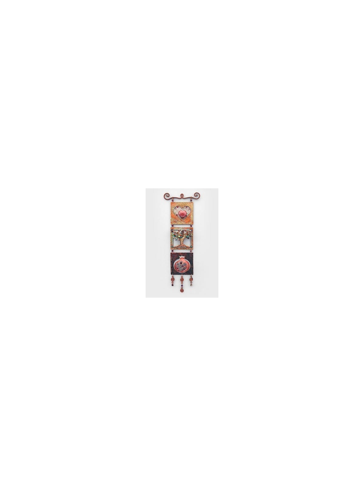 Three Squares Copper Blessings Wall Hanging , Jewish Wedding Gifts , I