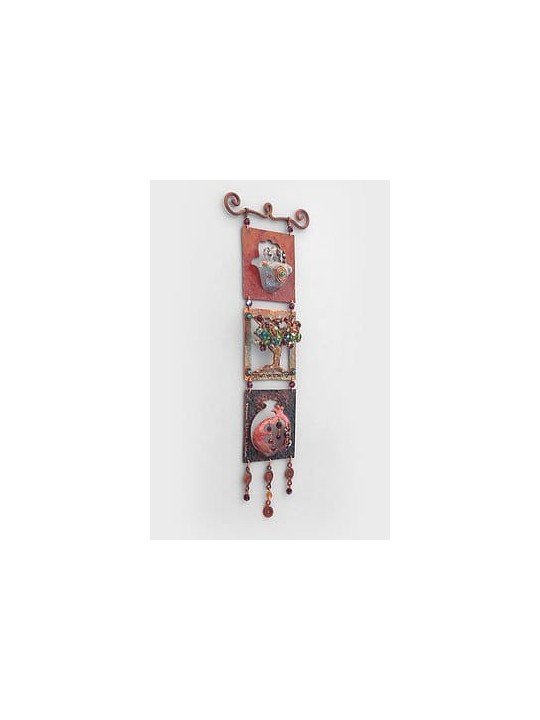 Square Long Copper Blessings Wall Décor , Jewish Wedding Gifts , Israe