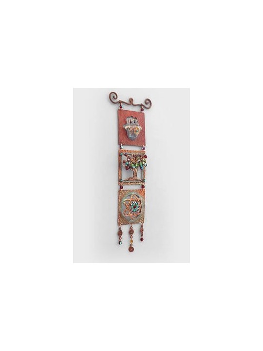 Beautiful 3D Copper Mobile For Good Luck , Jewish Wedding Gifts , Isra