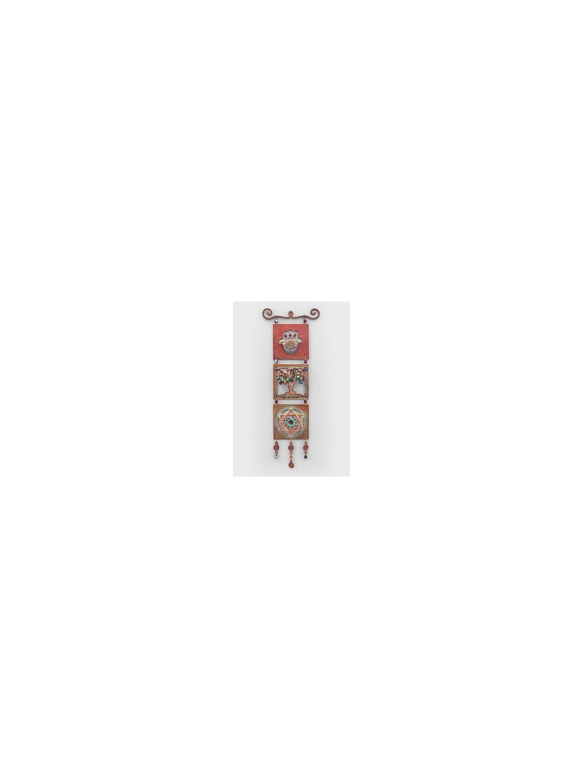 Beautiful 3D Copper Mobile For Good Luck , Jewish Wedding Gifts , Isra