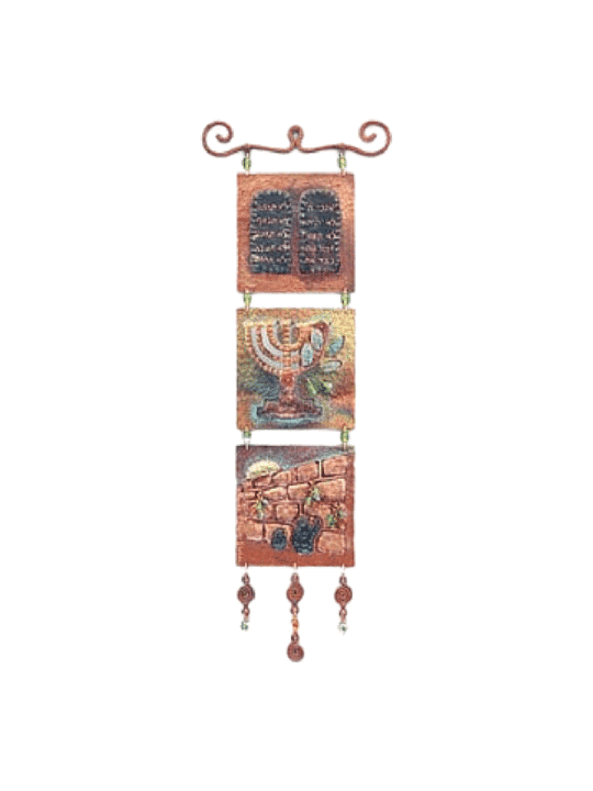 Unique 3D Copper Mobile Blessing - Meaningful Juda , Hamsa Wall Art ,
