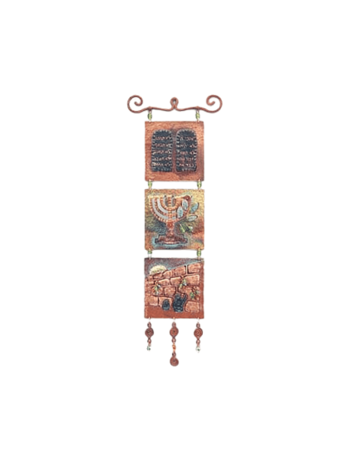 Unique 3D Copper Mobile Blessing - Meaningful Juda , Hamsa Wall Art ,